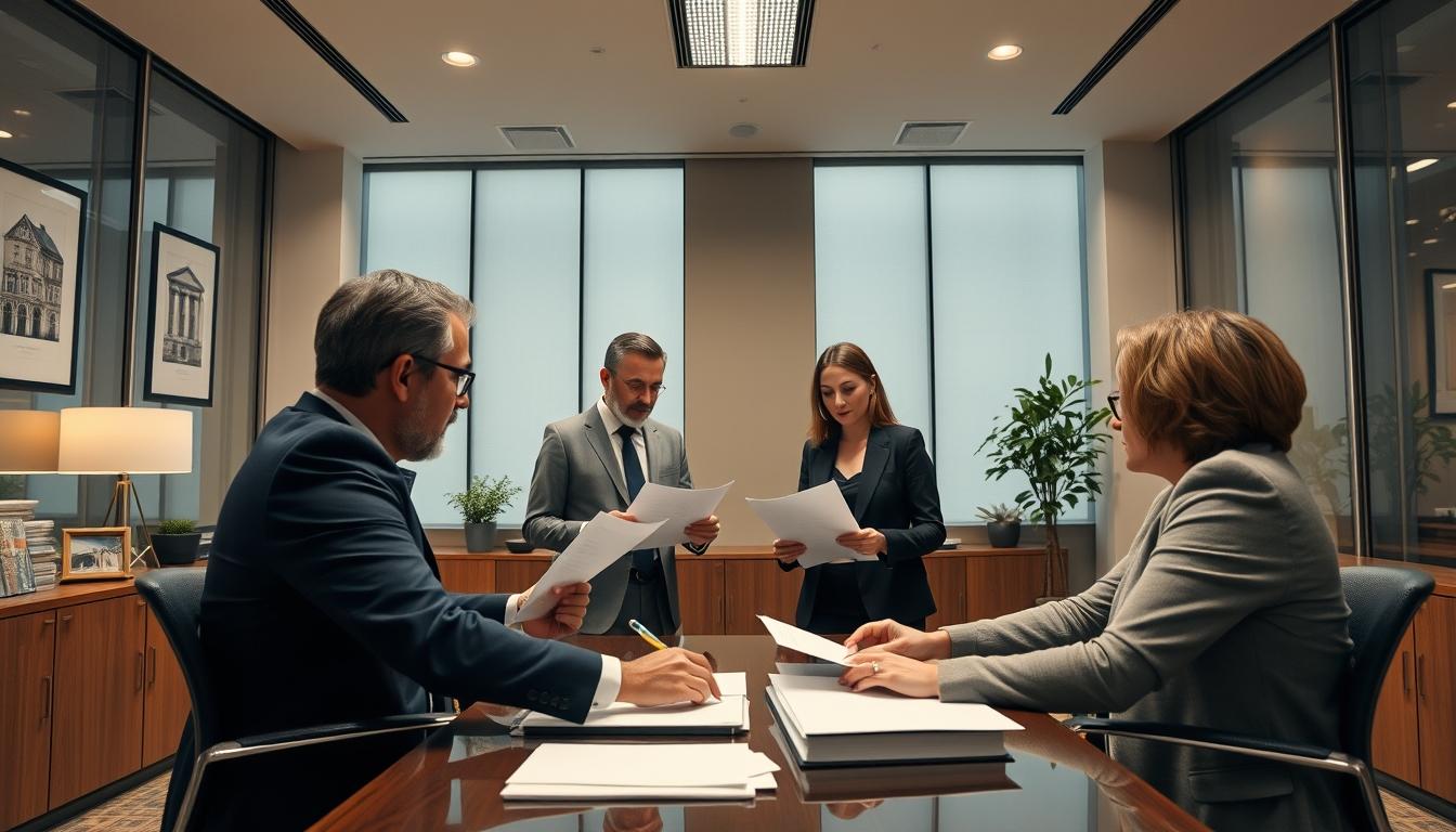 Business agreement signing